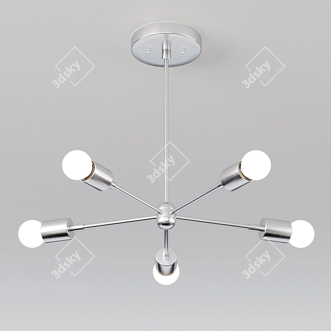 Vintage Sputnik Chandelier - Illuminate Your Space 3D model image 4