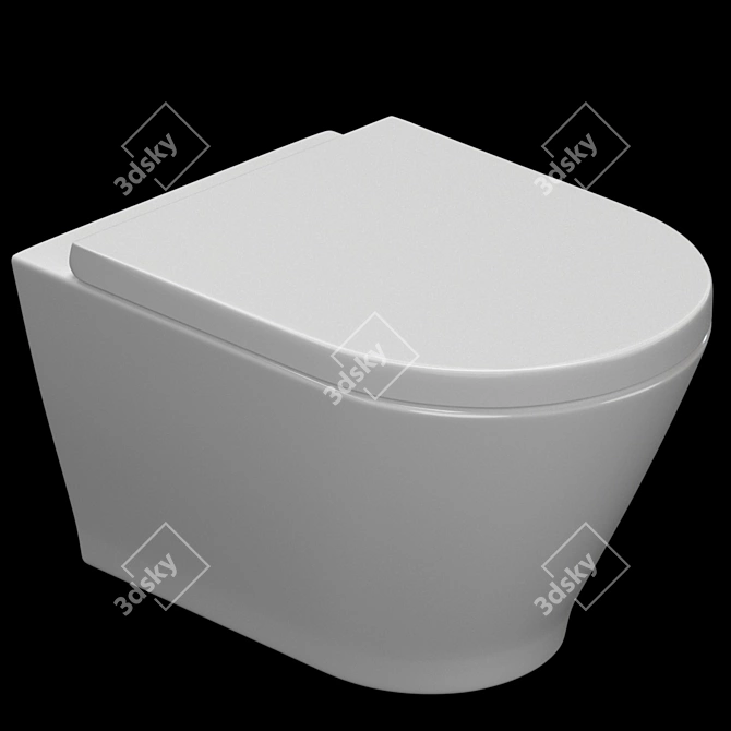 Lavinia Boho Rimless Wall Toilet 3D model image 2