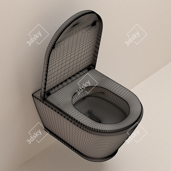 Lavinia Boho Rimless Wall Toilet 3D model image 4