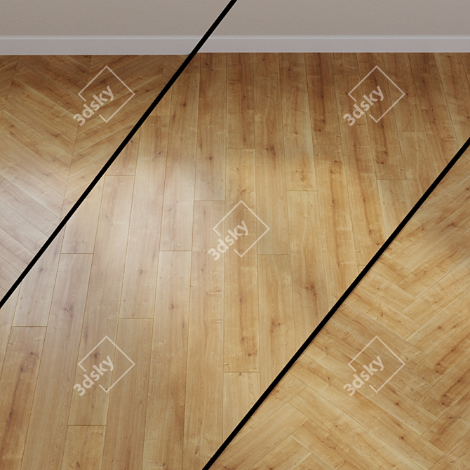 Eco-Friendly Canyon Oak Sand Flooring 3D model image 1