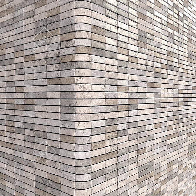 Brick Design-05: PBR Seamless Material 3D model image 3