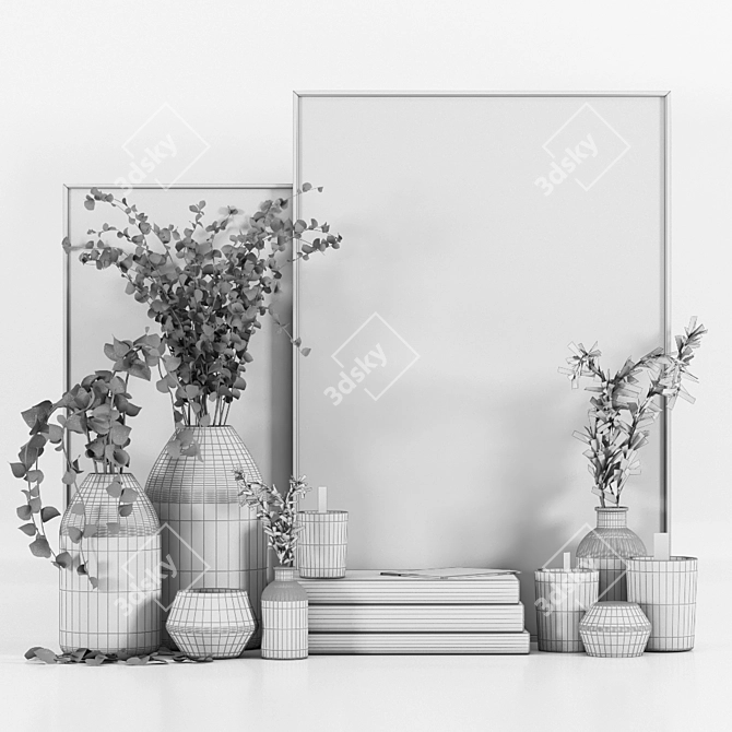 Decori Flower Panel: Elegant Decor for any Space 3D model image 5