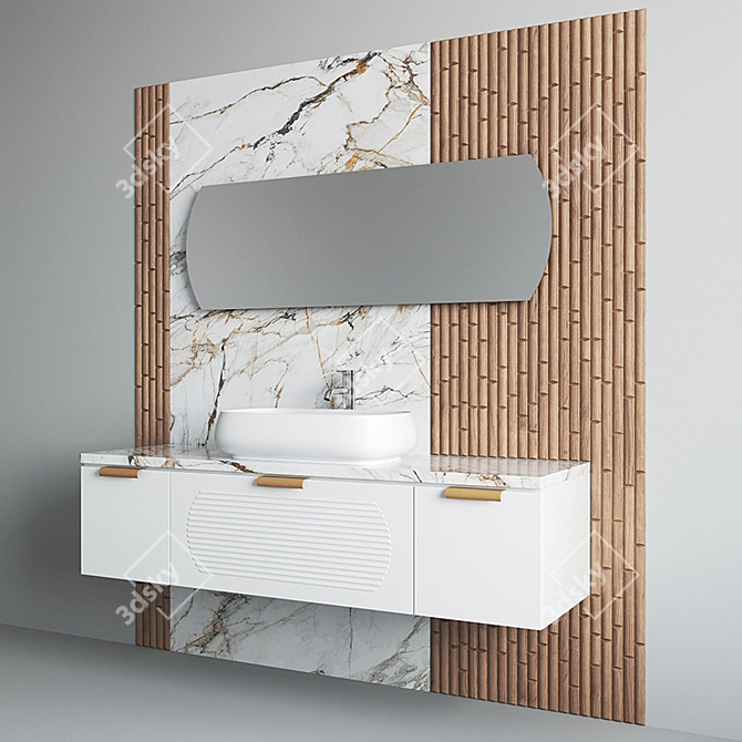 Modern Alice Nur Bathroom Set 3D model image 3