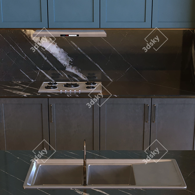 Modern Kitchen Set 010 3D model image 2