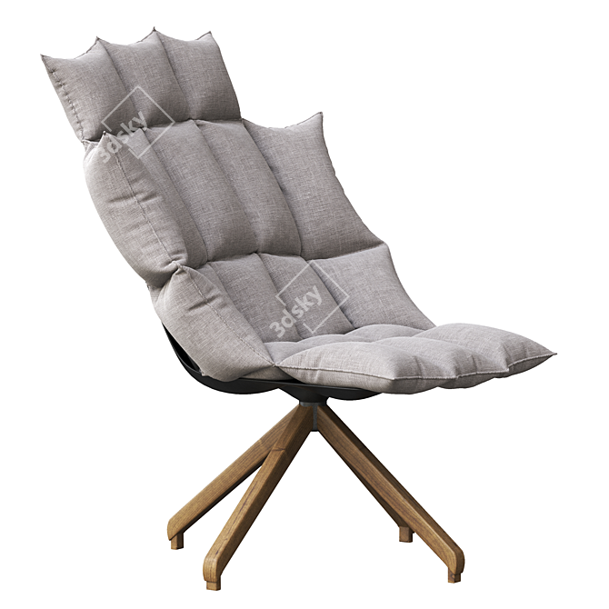 Husk Armchair: Sleek and Stylish 3D model image 1