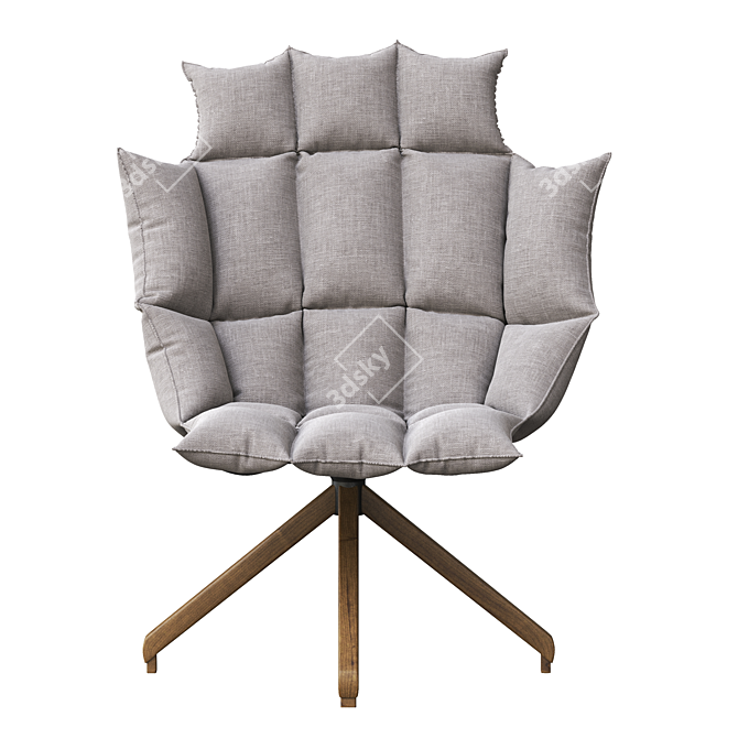 Husk Armchair: Sleek and Stylish 3D model image 2