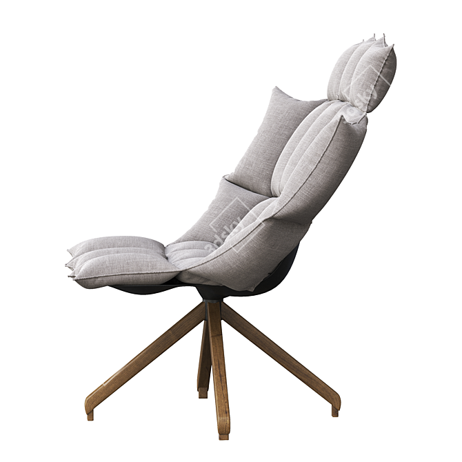 Husk Armchair: Sleek and Stylish 3D model image 3