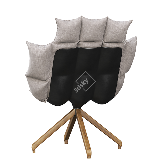 Husk Armchair: Sleek and Stylish 3D model image 4