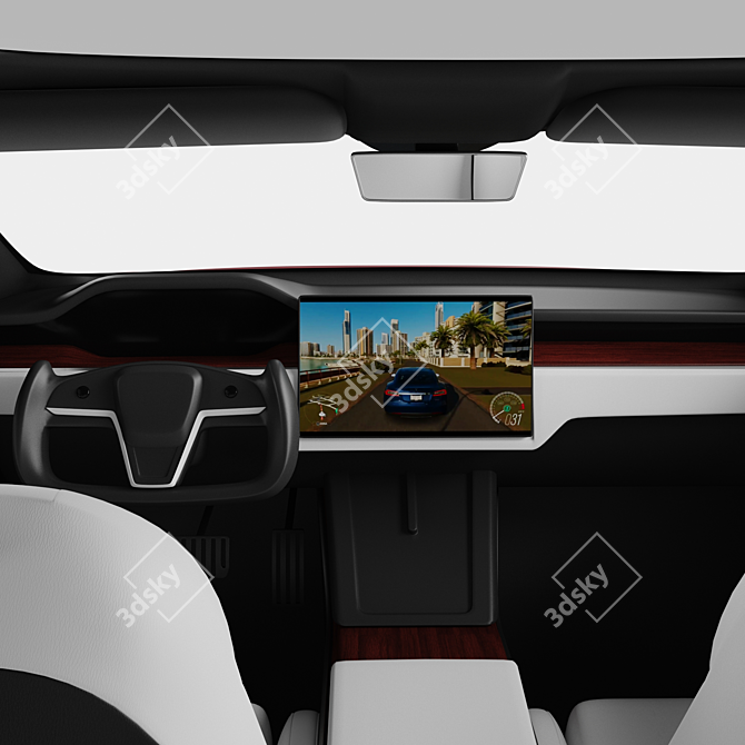 Revamped Tesla Model S 2021: Enhanced Design, Extended Range, Lightning-Fast Acceleration 3D model image 4