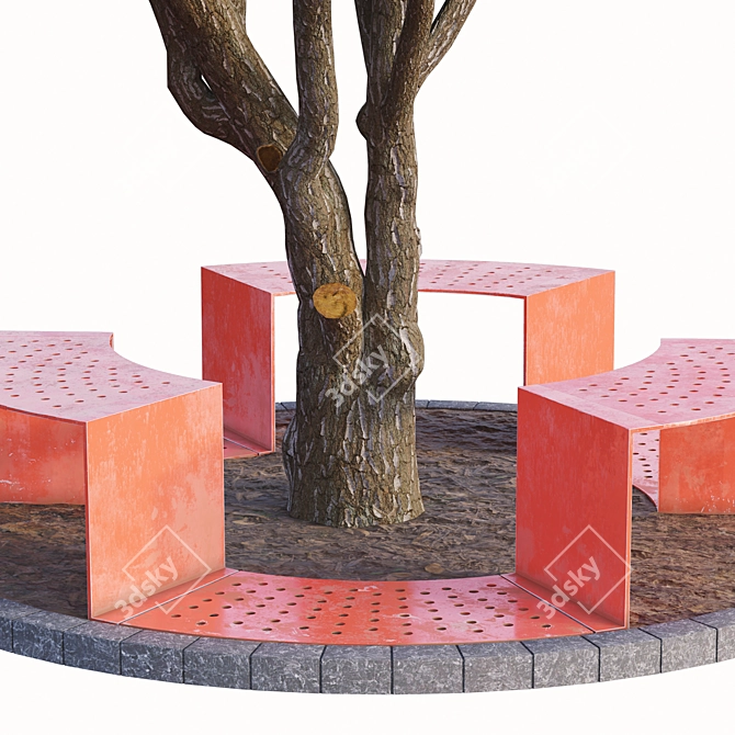 Camphor Tree Set with Tree Grill 3D model image 3