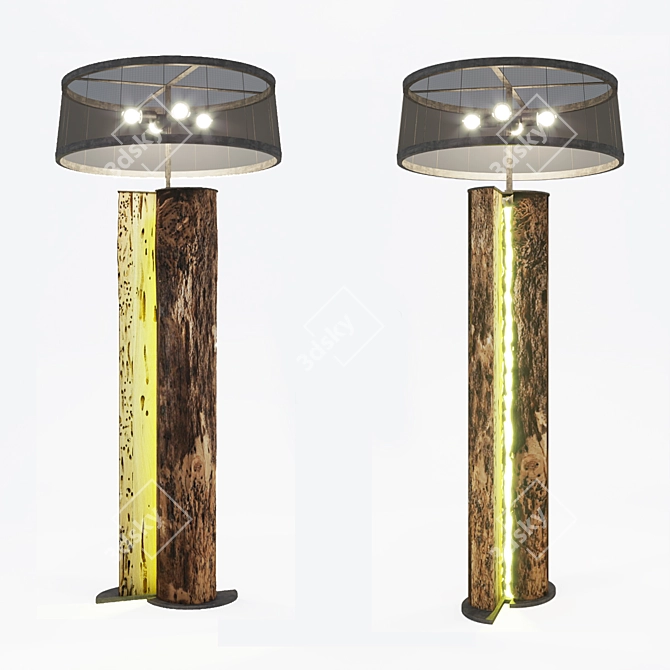 Elegant Handcrafted Lighting Fixture 3D model image 2