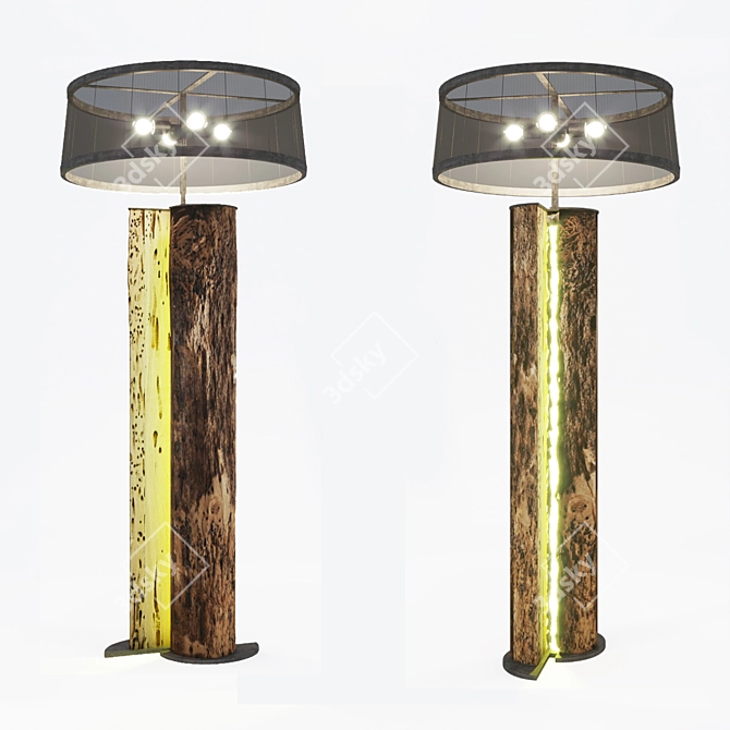 Elegant Handcrafted Lighting Fixture 3D model image 4