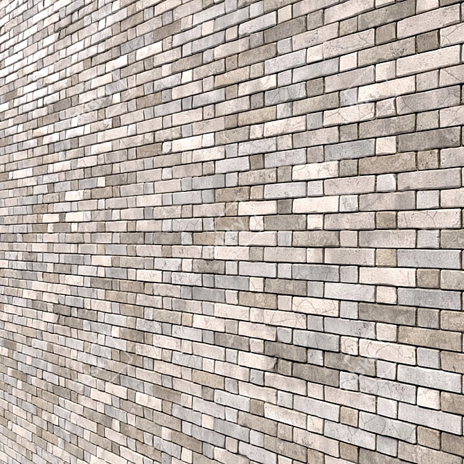 Seamless Brick Design - PBR 3D model image 2