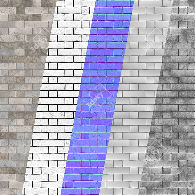 Seamless Brick Design - PBR 3D model image 4