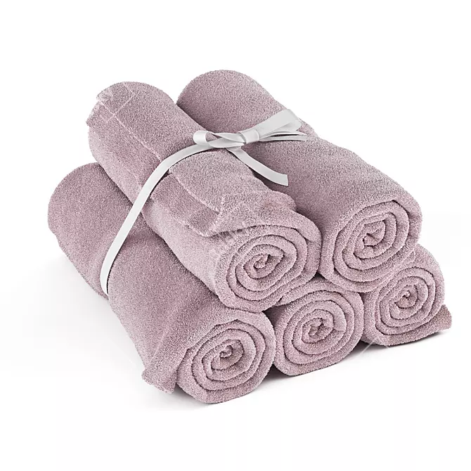 Luxury Twist Towel Set 3D model image 2