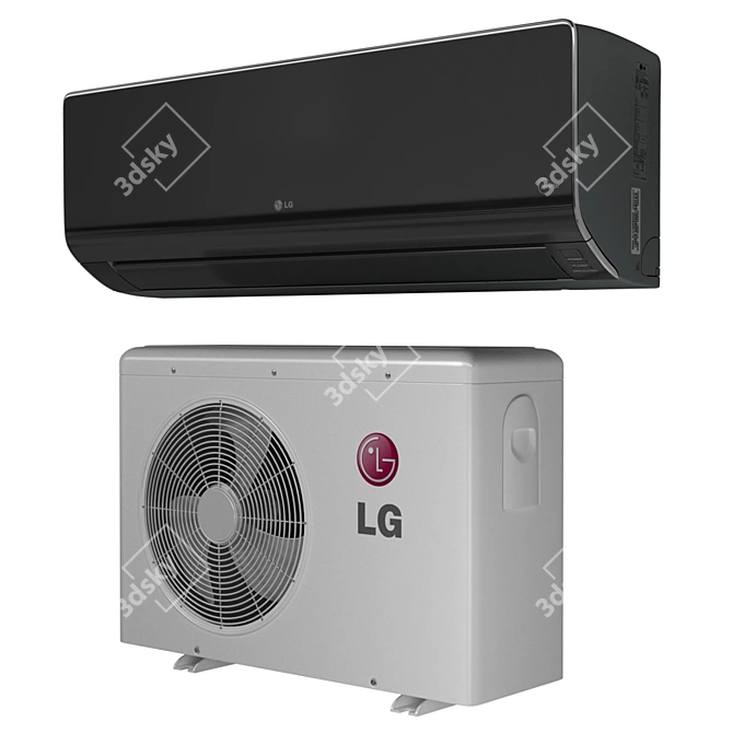 LG Artcool Inverter V Air Conditioner 3D model image 1