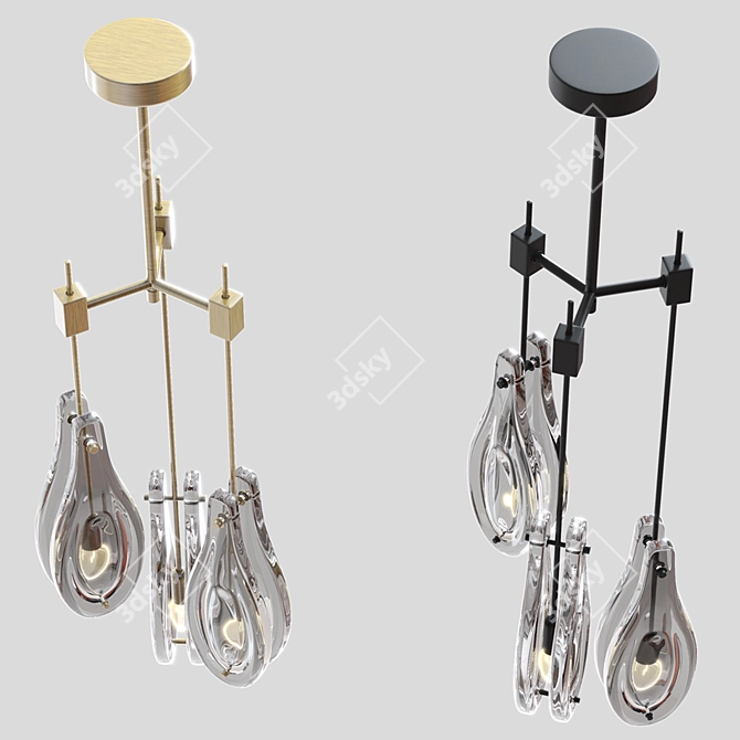 Elegant Bellano S Chandelier 3D model image 2