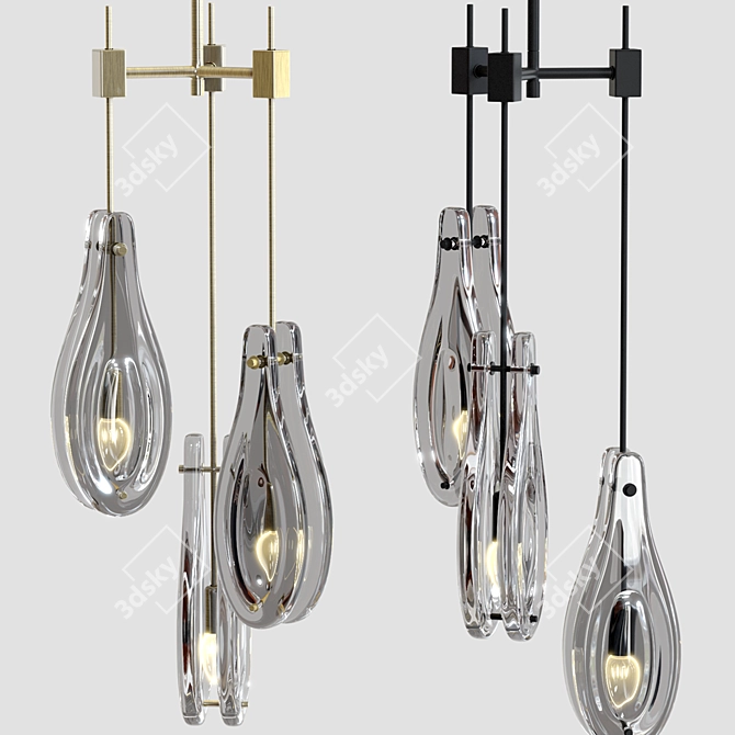 Elegant Bellano S Chandelier 3D model image 3