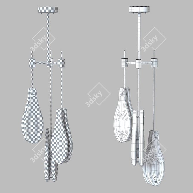 Elegant Bellano S Chandelier 3D model image 5