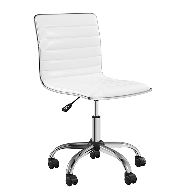Sleek Leather Task Chair 3D model image 1