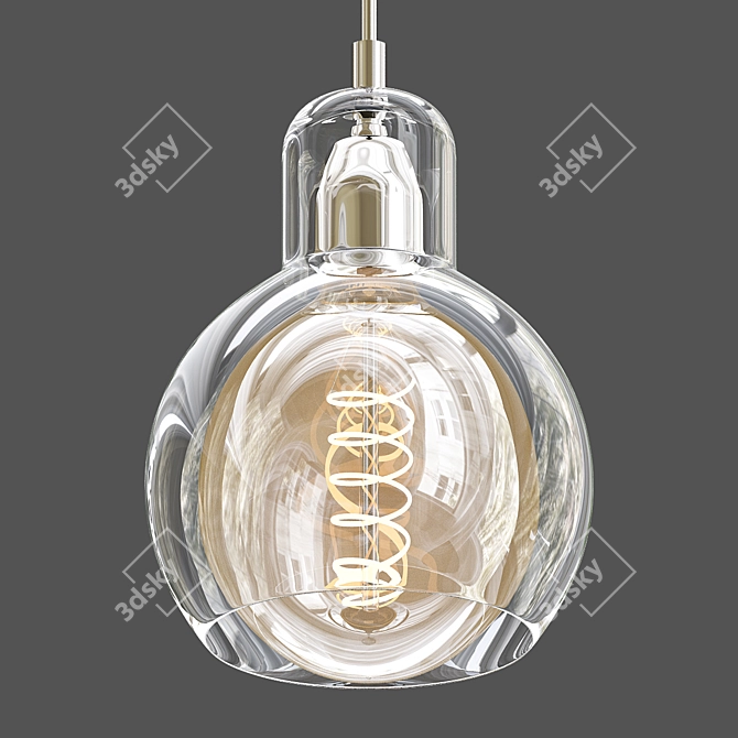 Sleek MEGA Bulb Pendant 3D model image 1