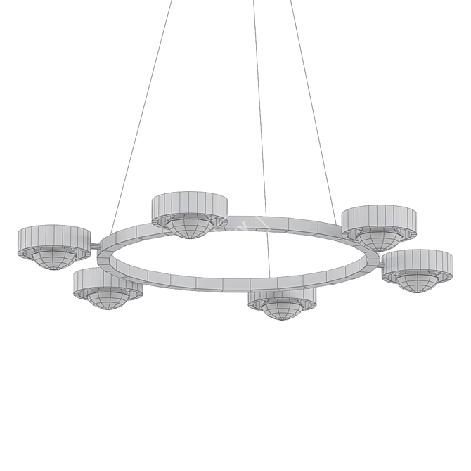 Elegant Alric Chandelier: Illuminating Brilliance 3D model image 2