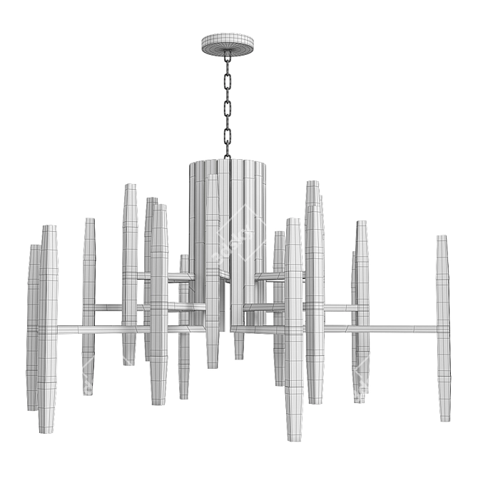 Elegant 36-Light Chandelier 3D model image 2