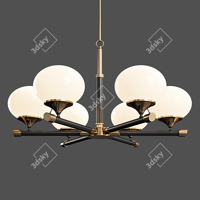 Elegant Torfaen Chandelier 3D model image 1