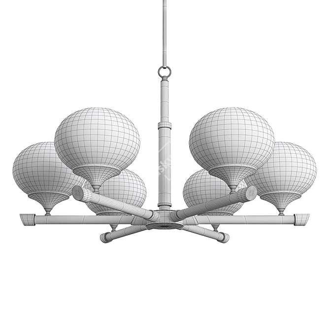 Elegant Torfaen Chandelier 3D model image 2