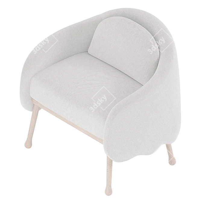 Modern Comfort: Corolla 271 Armchair 3D model image 3