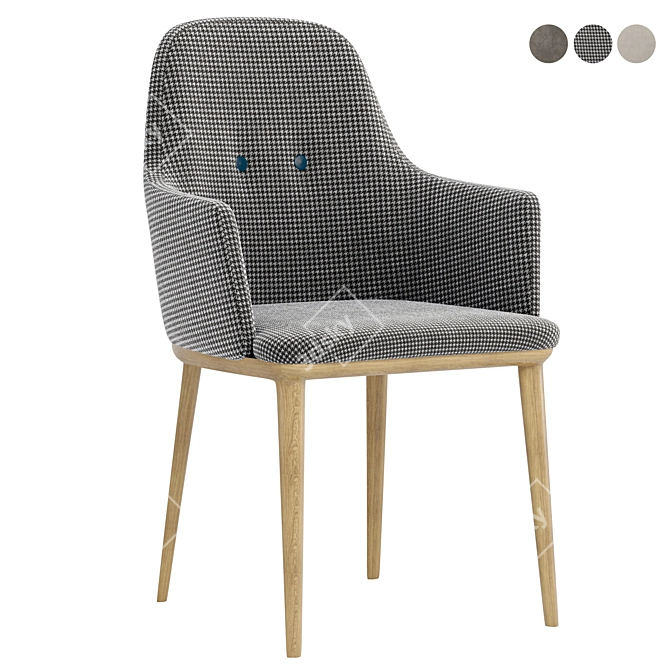 Stylish Connie Porada Chair 3D model image 1