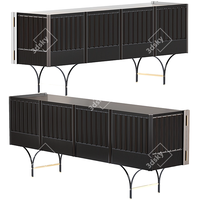 Sleek Mobile Bar with Guell Baxter Design 3D model image 1