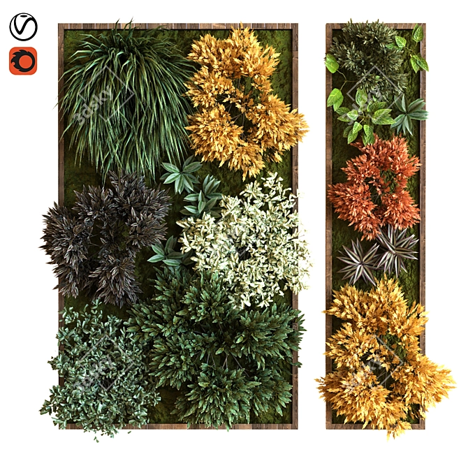 Vertical Garden Set: Space-Saving Botanical Wonderland 3D model image 1