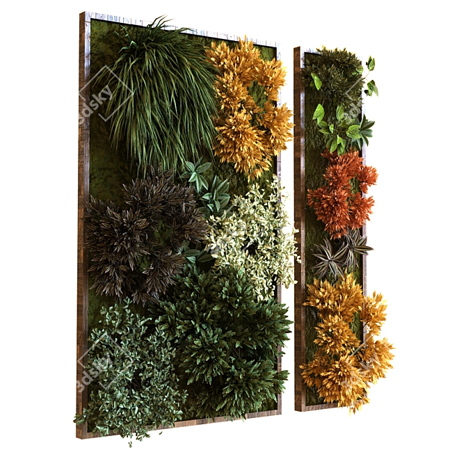 Vertical Garden Set: Space-Saving Botanical Wonderland 3D model image 2