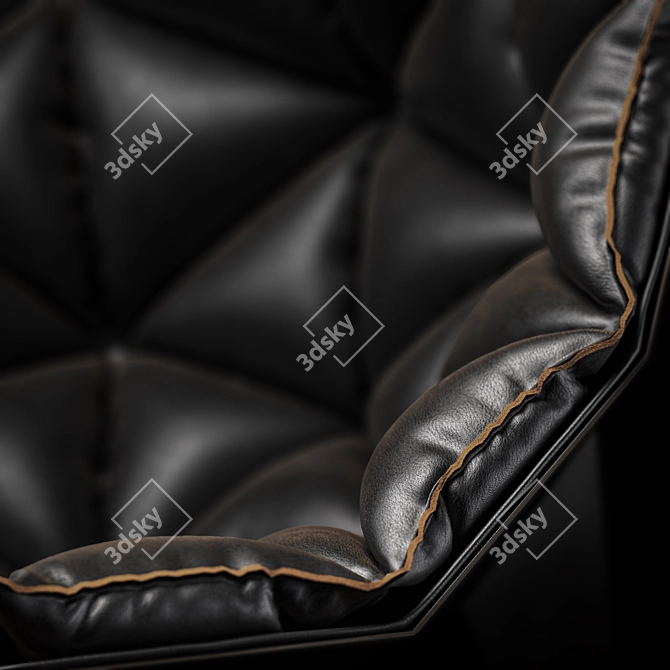 Elegant Q1 Lounge Chair 3D model image 2