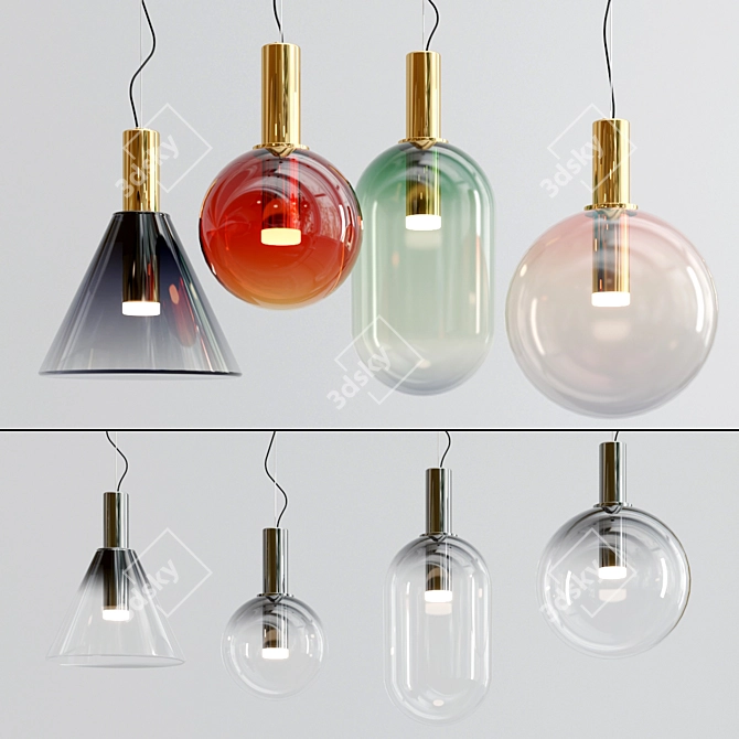 Phenomena Pendant Light Collection 3D model image 1