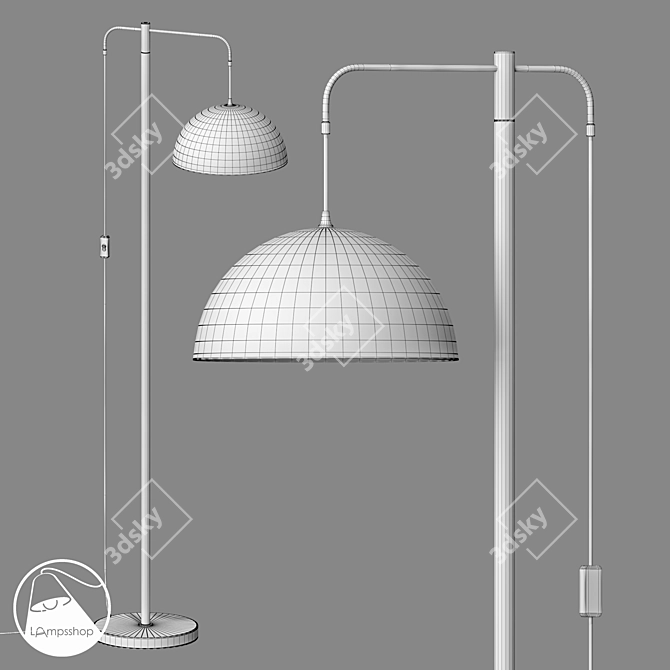 Elegant Soliet Floor Lamp 3D model image 2