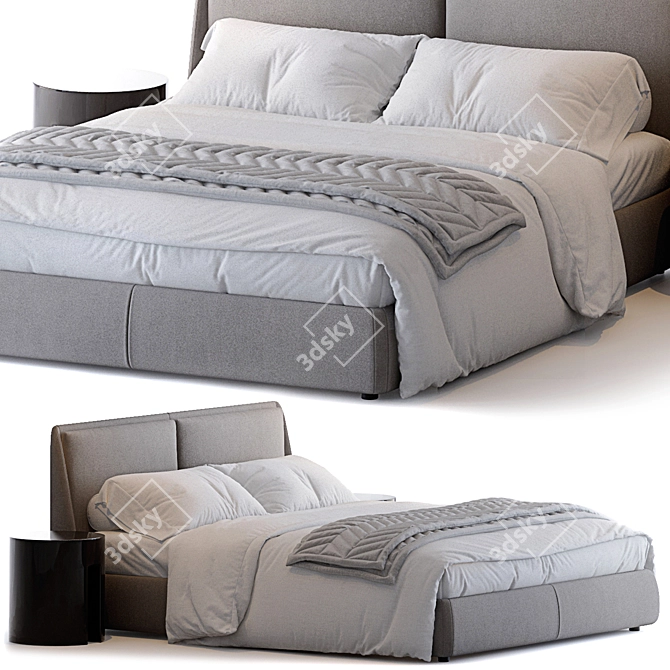 Bend: Modern and Stylish Bed 3D model image 1