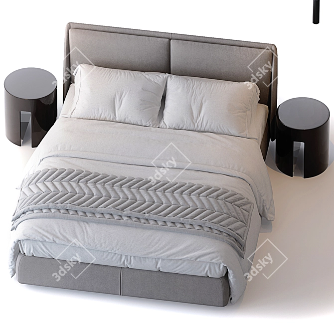 Bend: Modern and Stylish Bed 3D model image 2