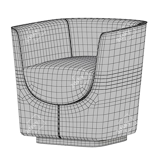 Elegant Thea Armchair: Antonelli Atelier 3D model image 5