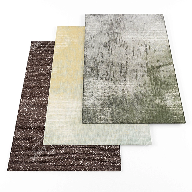 High-Resolution Rugs - Set of 4 Pieces 3D model image 2