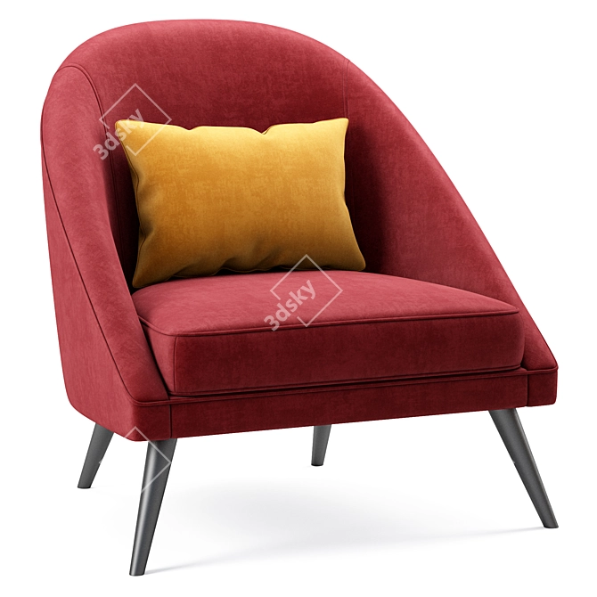 Joe Armchair: Stylish and Comfortable 3D model image 2