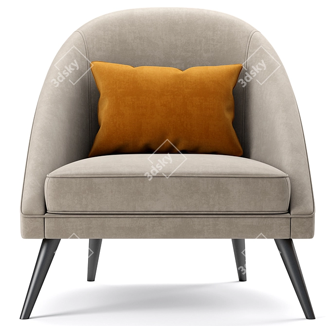 Joe Armchair: Stylish and Comfortable 3D model image 4