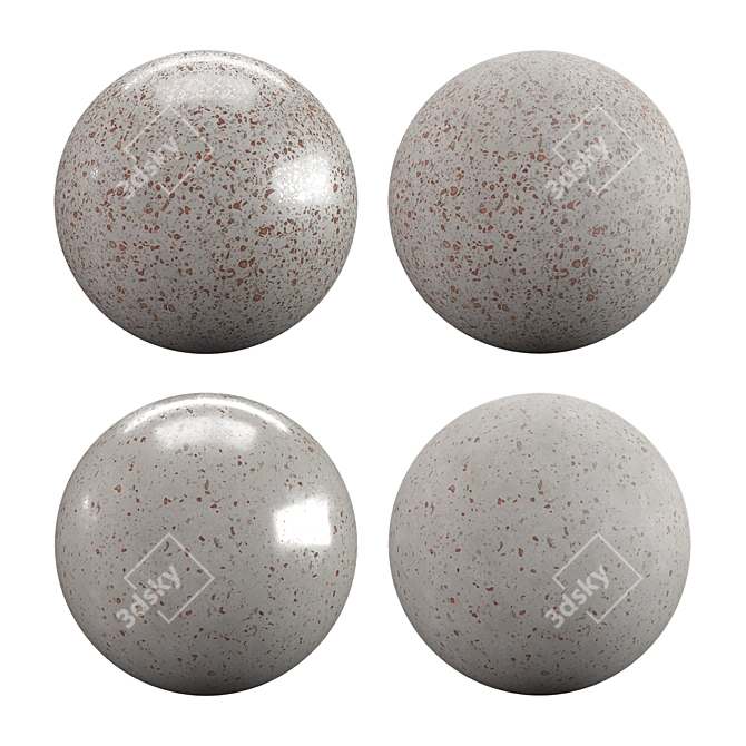 Terrazzo Concrete Texture: High-Quality PBR Materials 3D model image 2