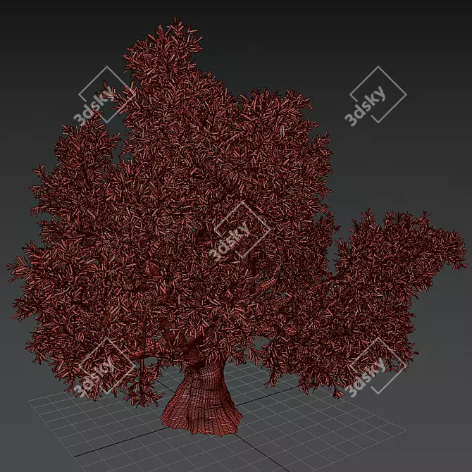  Elegant Olive Tree Sculpture 3D model image 4