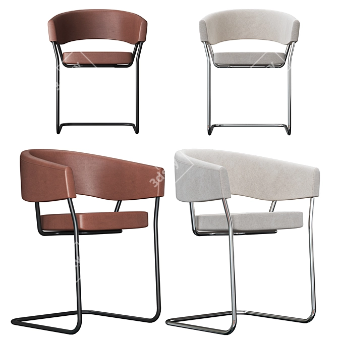Elegant Simplicity: TECTA D9 Chair 3D model image 1