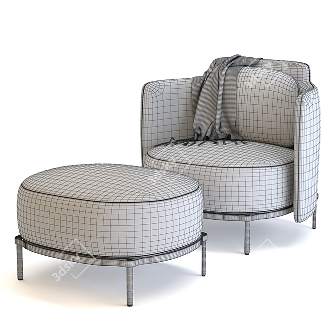 Modern Tape Minotti Furniture 3D model image 5