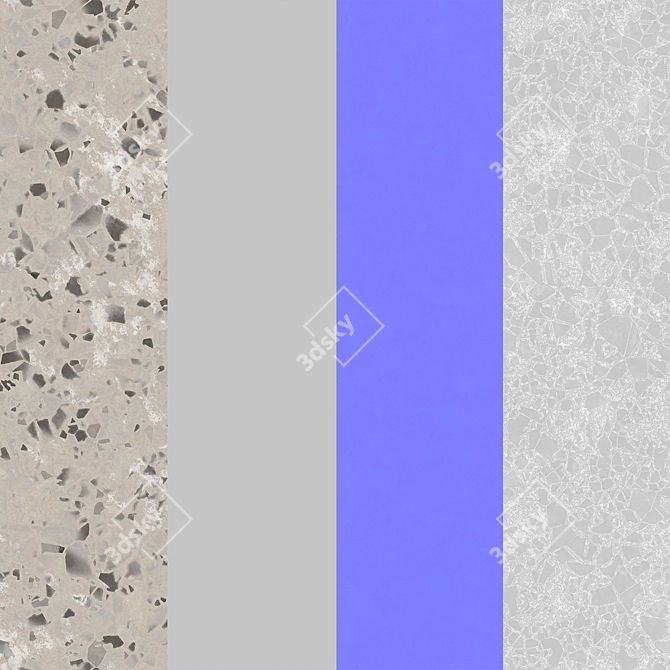 Natural Terrazzo Tiles - Ready-to-Use PBR Texture 3D model image 3