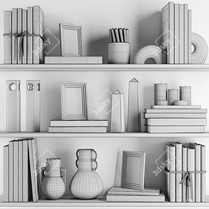 Modern Polygonal Decoration Set 3D model image 5