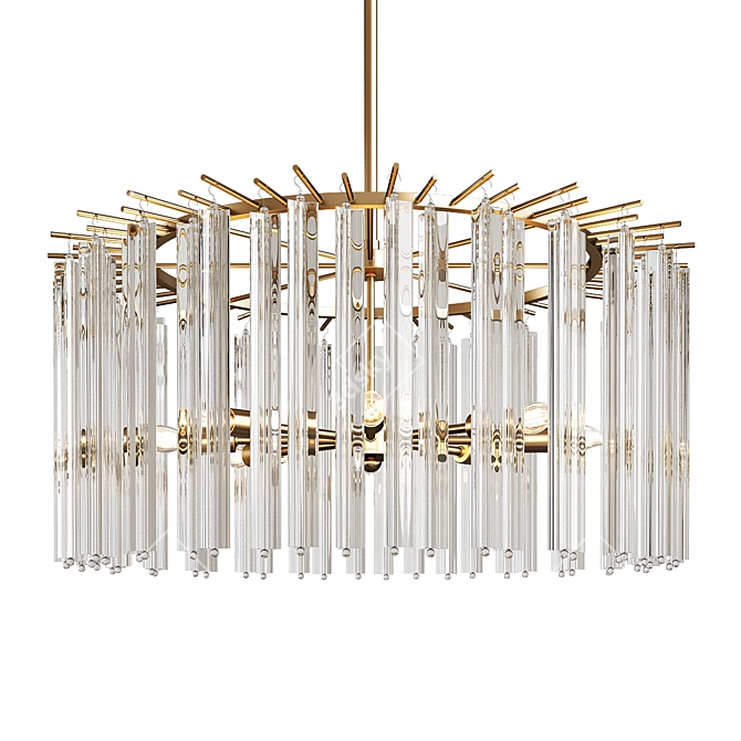 Elegant Nessa Round Chandelier 3D model image 1